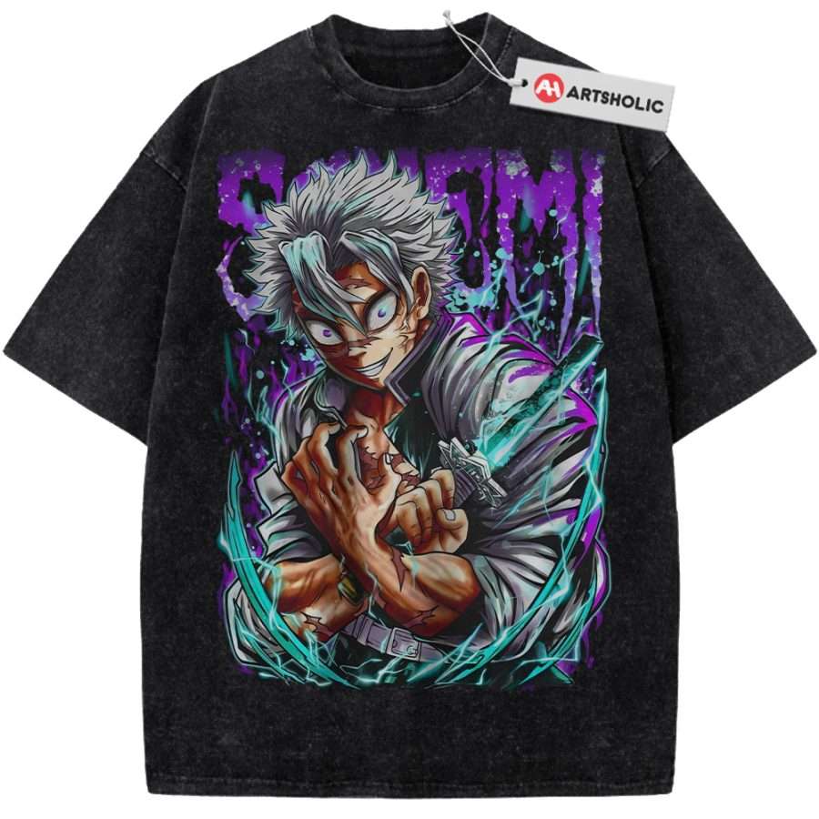 Alternative view of Sanemi Shinazugawa Shirt, Demon Slayer Shirt, Anime Shirt, Vintage T-Shirt