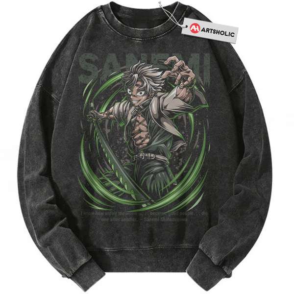 Sanemi Shinazugawa Sweatshirt, Demon Slayer Sweatshirt, Anime Sweatshirt, Vintage Sweatshirt