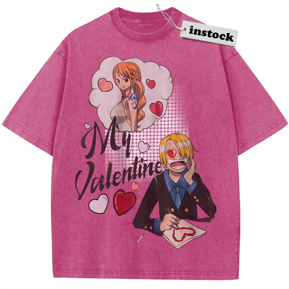 Sanji and Nami Shirt, One Piece Shirt, Valentine's Day Shirt, Anime Shirt, Vintage T-Shirt