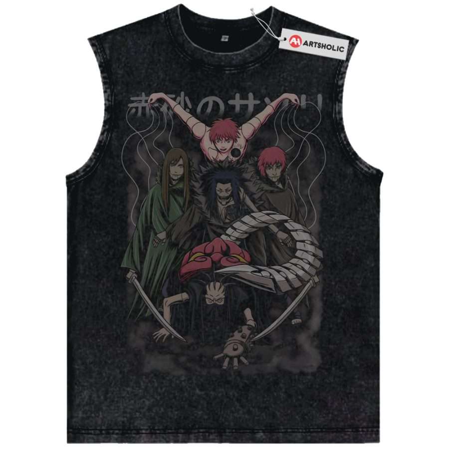 Alternative view of Sasori Tank Top, Naruto Tank Top, Anime Tank Top, Vintage Tank Top