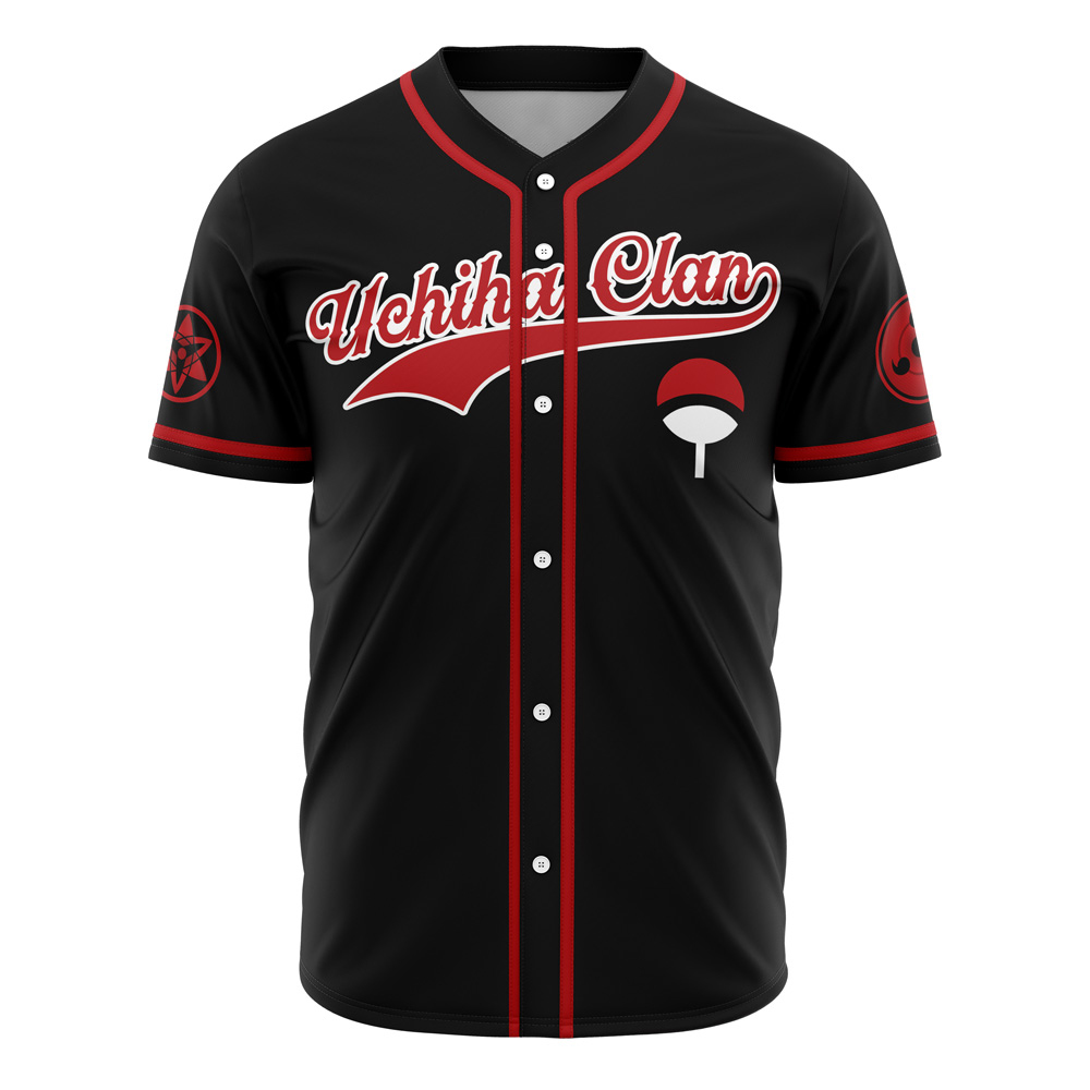 Sasuke Uchiha Clan Naruto Custom Baseball Jersey - Otaku Hall