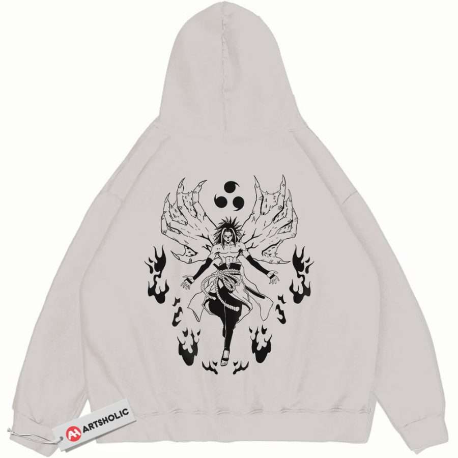 Alternative view of Sasuke Uchiha Hoodie, Naruto Hoodie, Anime Hoodie, Vintage Hoodie