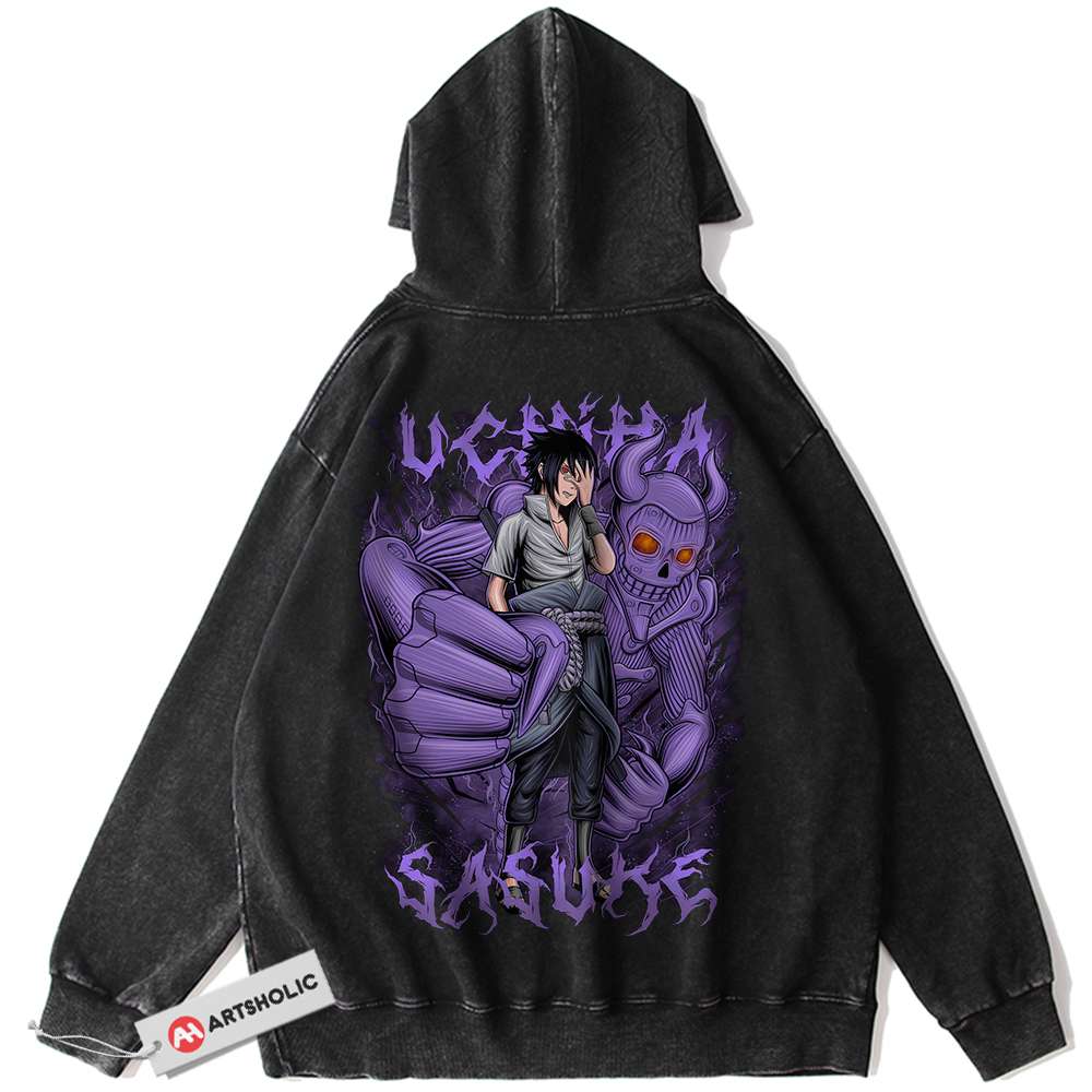 Sasuke Uchiha Hoodie, Naruto Hoodie, Anime Hoodie, Vintage Hoodie