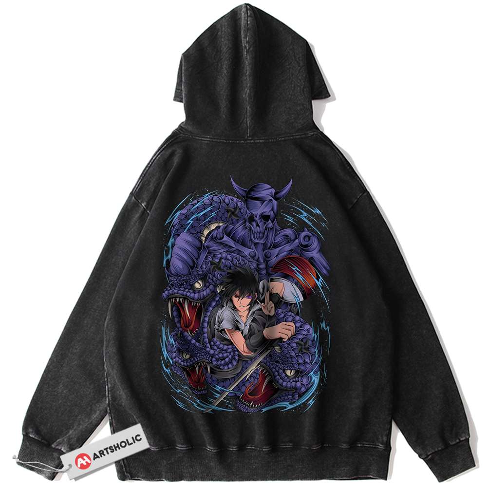 Sasuke Uchiha Hoodie, Naruto Hoodie, Anime Hoodie, Vintage Hoodie