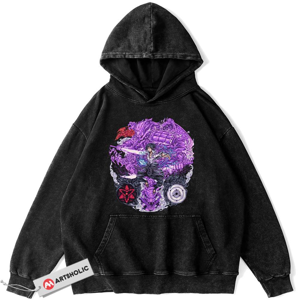 Sasuke Uchiha Hoodie, Naruto Hoodie, Anime Hoodie, Vintage Hoodie