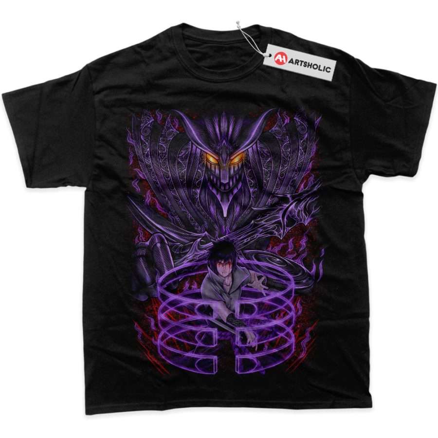 Alternative view of Sasuke Uchiha Shirt, Naruto Shirt, Anime Shirt, Graphic T-Shirt