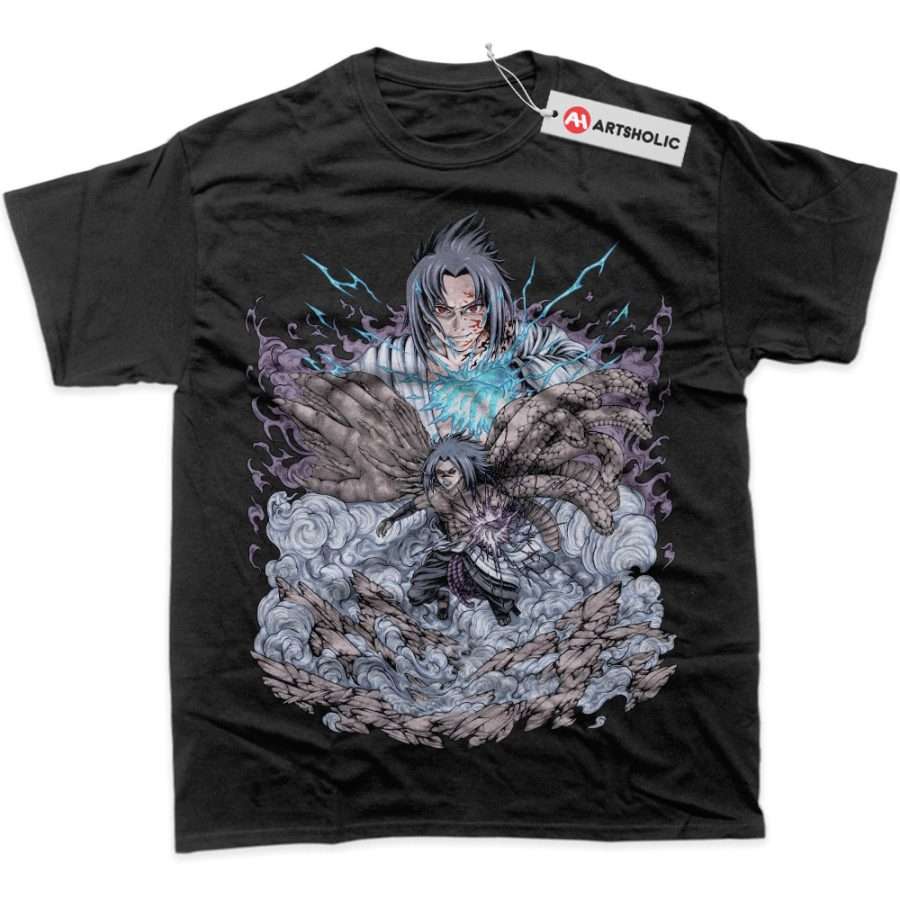 Alternative view of Sasuke Uchiha Shirt, Naruto Shirt, Anime Shirt, Graphic T-Shirt