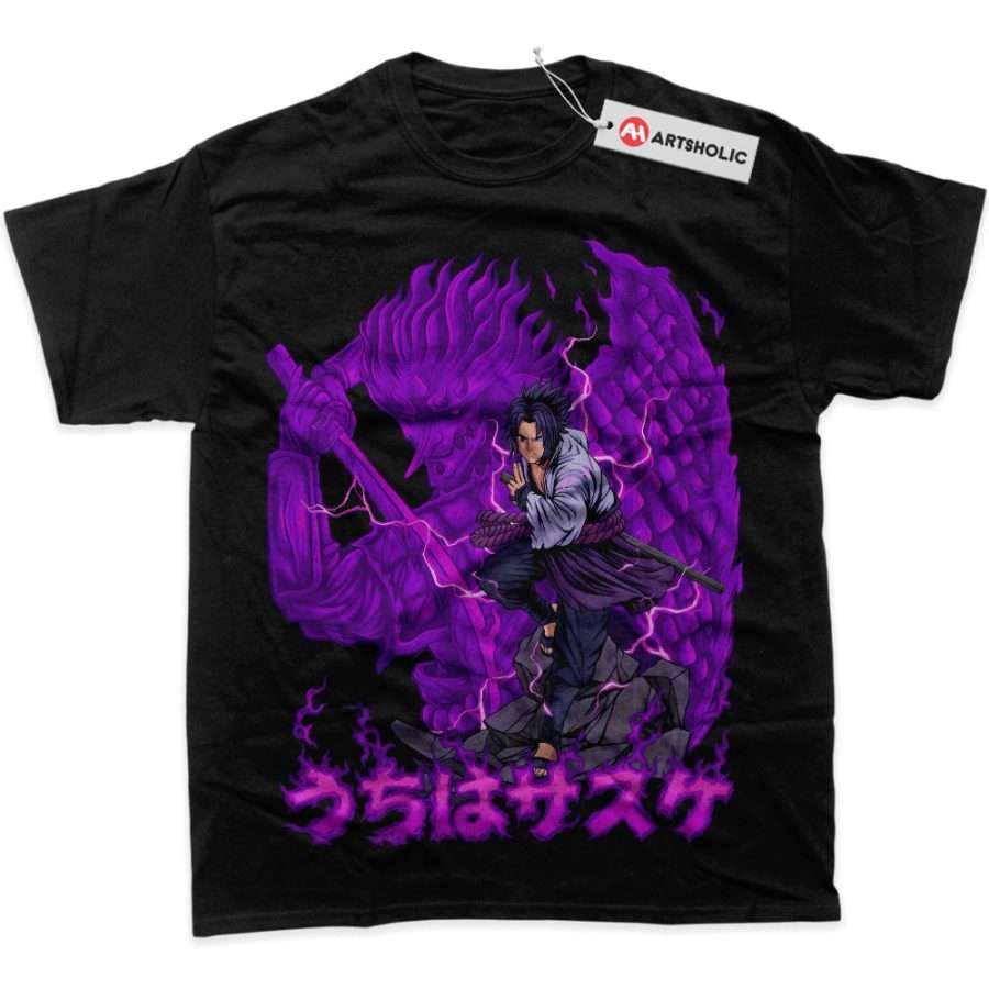 Alternative view of Sasuke Uchiha Shirt, Naruto Shirt, Anime Shirt, Graphic Tee