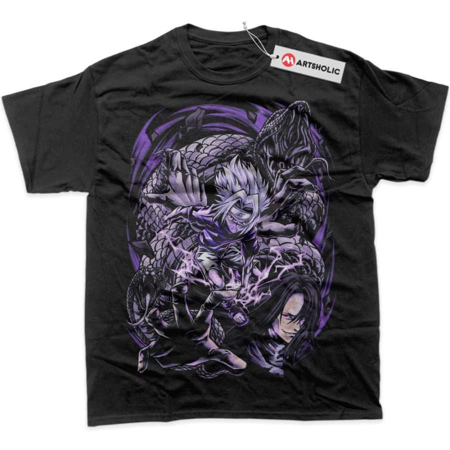 Alternative view of Sasuke Uchiha Shirt, Naruto Shirt, Anime Shirt, Graphic Tee
