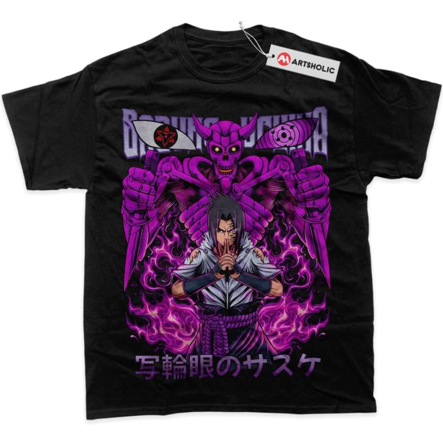 Alternative view of Sasuke Uchiha Shirt, Naruto Shirt, Anime Shirt, Graphic Tee