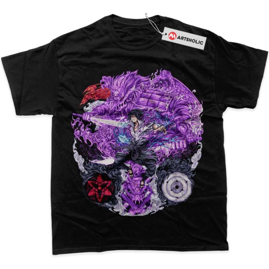 Alternative view of Sasuke Uchiha Shirt, Naruto Shirt, Anime Shirt, graphic Tee
