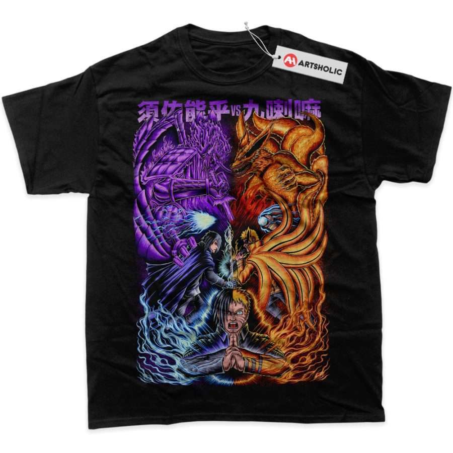 Alternative view of Sasuke Uchiha Shirt, Naruto Shirt, Anime Shirt, Graphic Tee