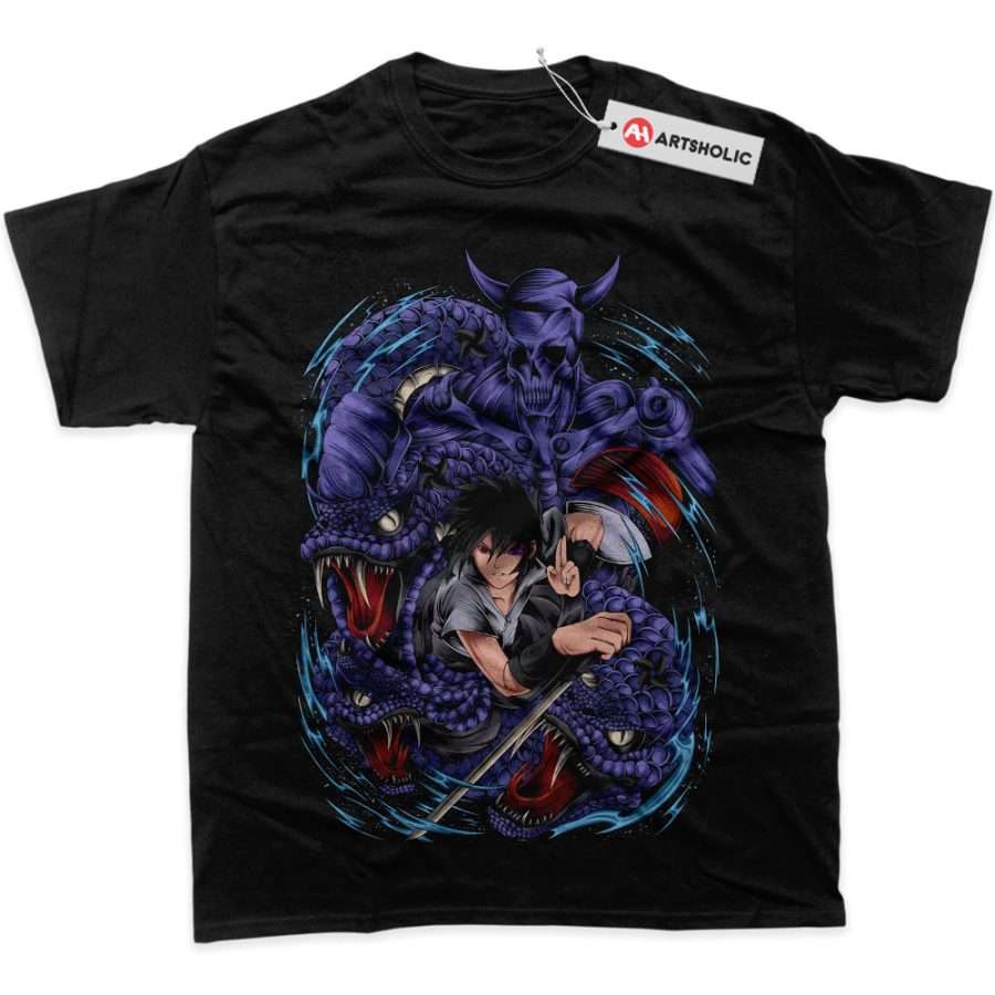 Alternative view of Sasuke Uchiha Shirt, Naruto Shirt, Anime Shirt, Graphic Tee