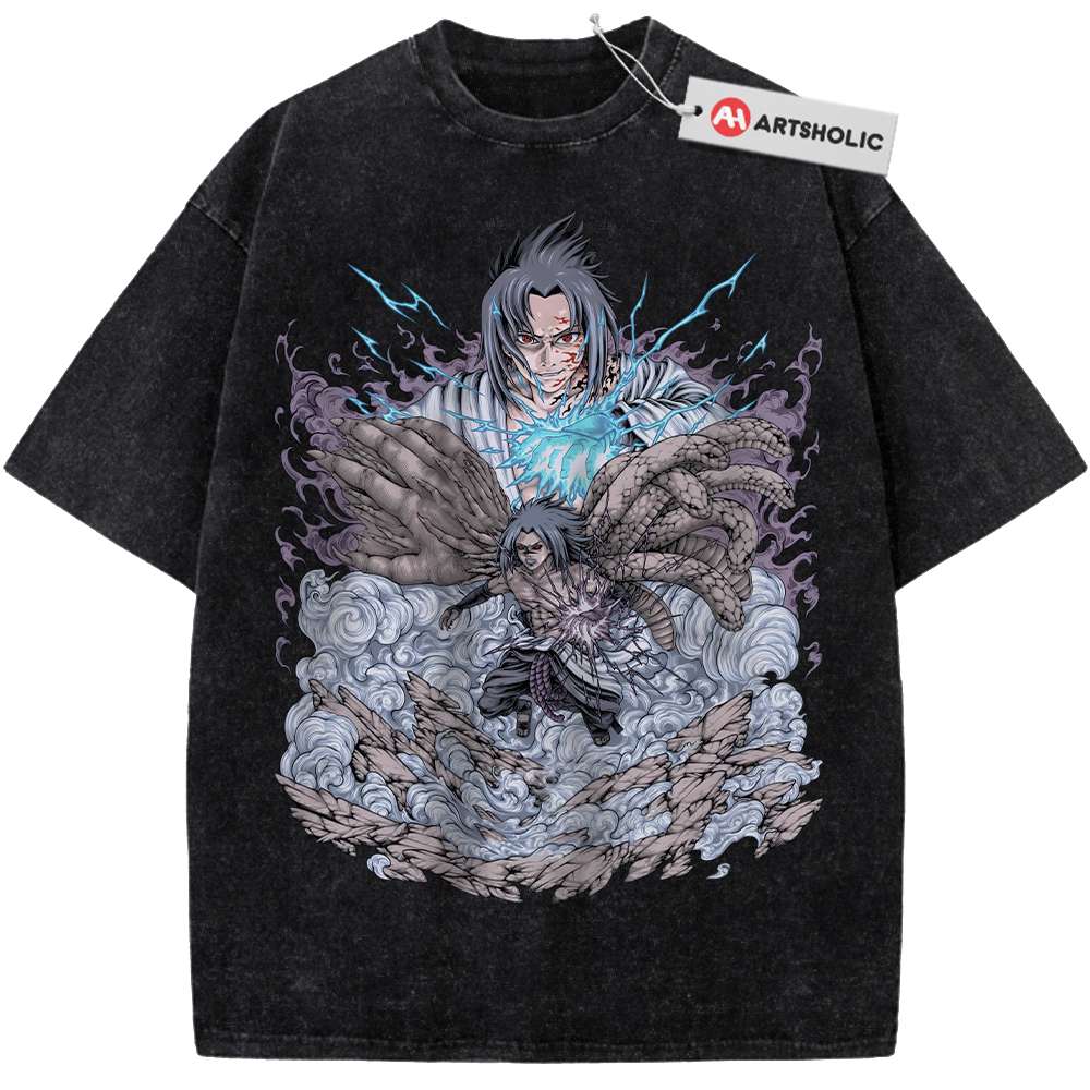 Alternative view of Sasuke Uchiha Shirt, Naruto Shirt, Anime Shirt, Vintage T-Shirt