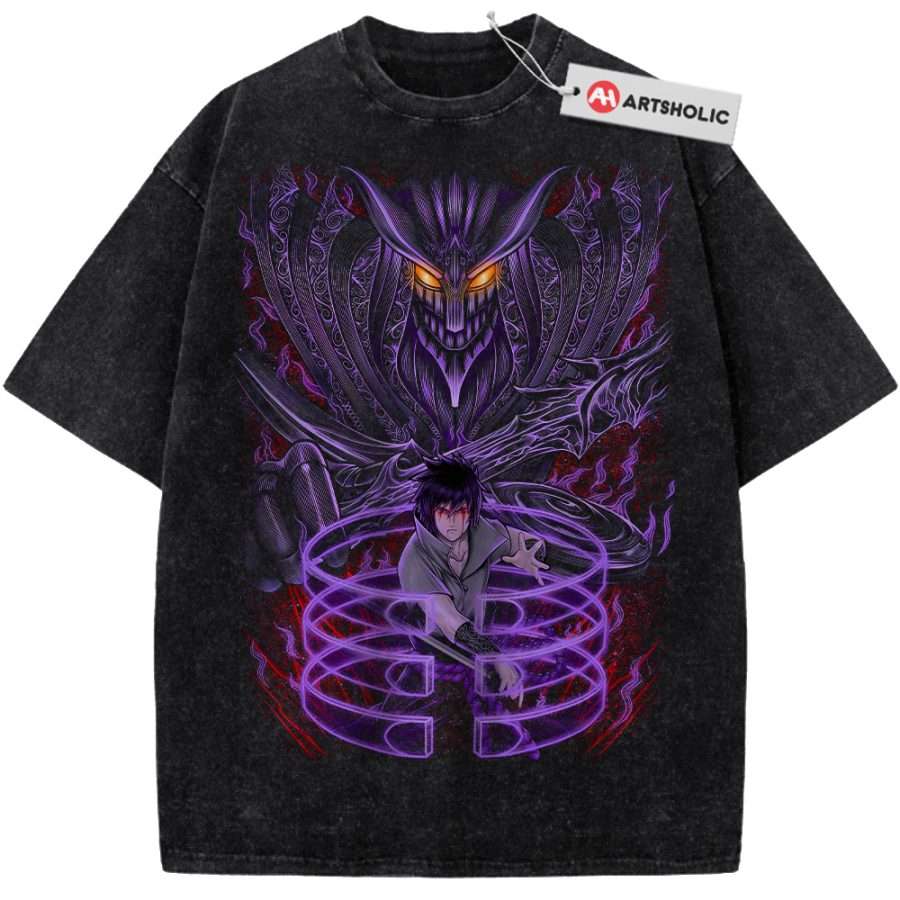 Alternative view of Sasuke Uchiha Shirt, Naruto Shirt, Anime Shirt, Vintage T-Shirt