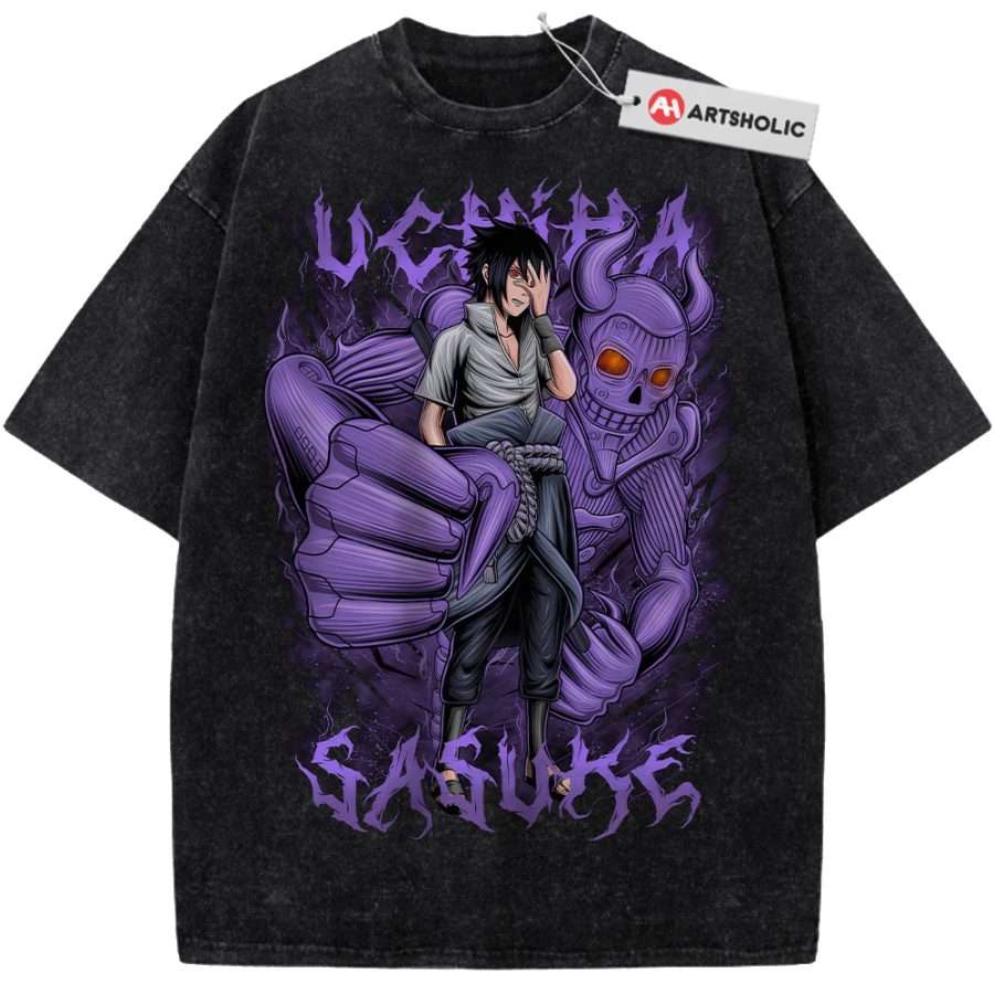 Alternative view of Sasuke Uchiha Shirt, Naruto Shirt, Anime Shirt, Vintage T-Shirt