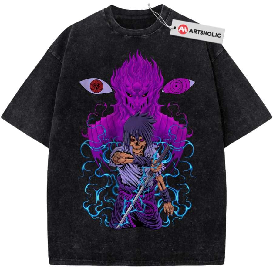 Alternative view of Sasuke Uchiha Shirt, Naruto Shirt, Anime Shirt, Vintage Tee