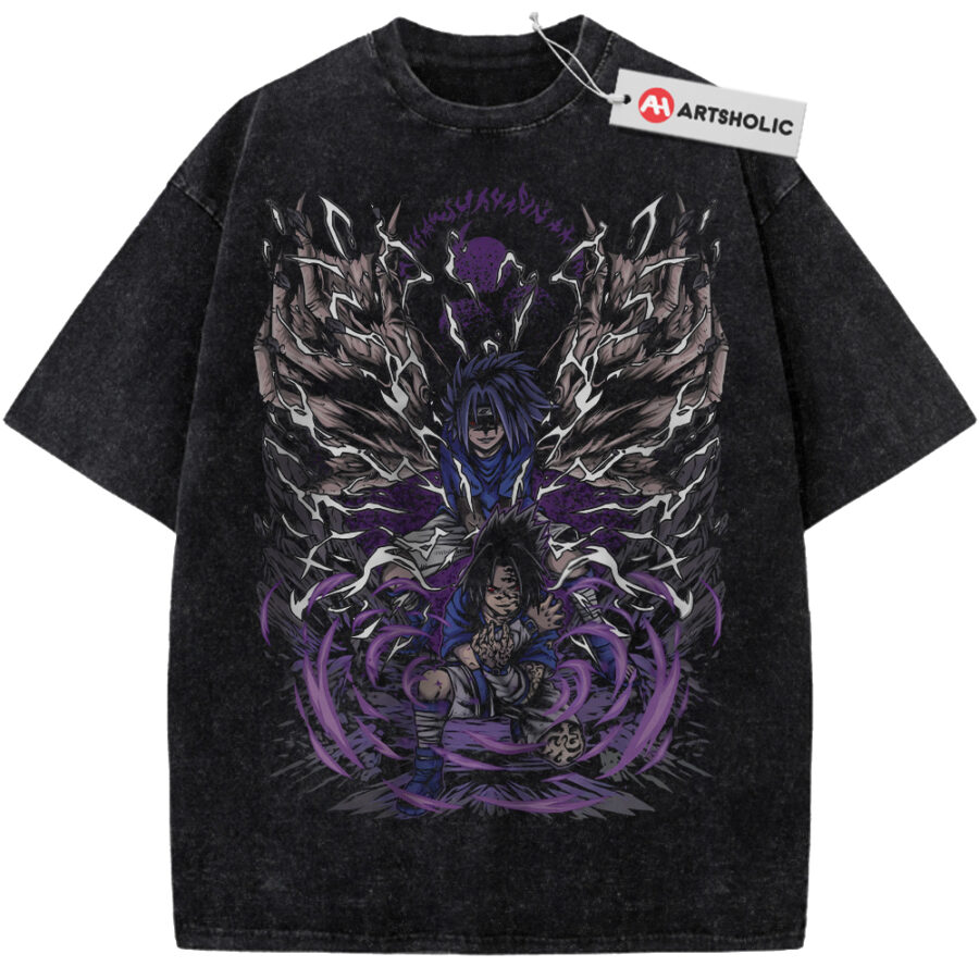 Alternative view of Sasuke Uchiha Shirt, Naruto Shirt, Anime Shirt, Vintage Tee