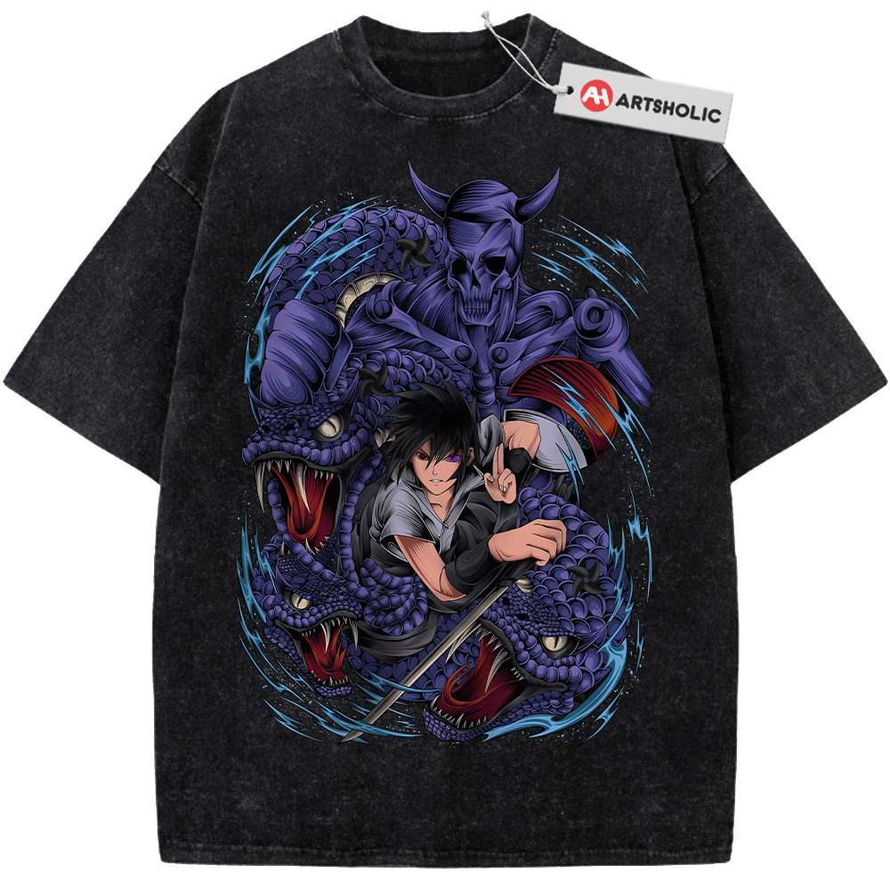 Alternative view of Sasuke Uchiha Shirt, Naruto Shirt, Anime Shirt, Vintage Tee