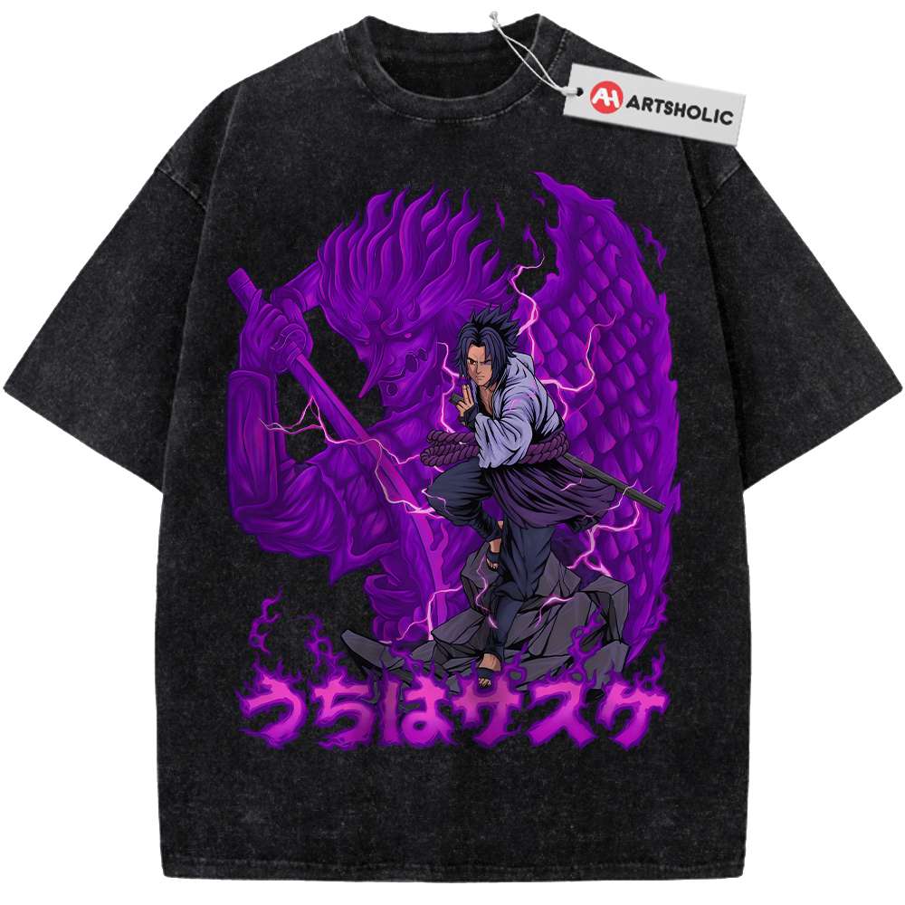 Alternative view of Sasuke Uchiha Shirt, Naruto Shirt, Anime Shirt, Vintage Tee