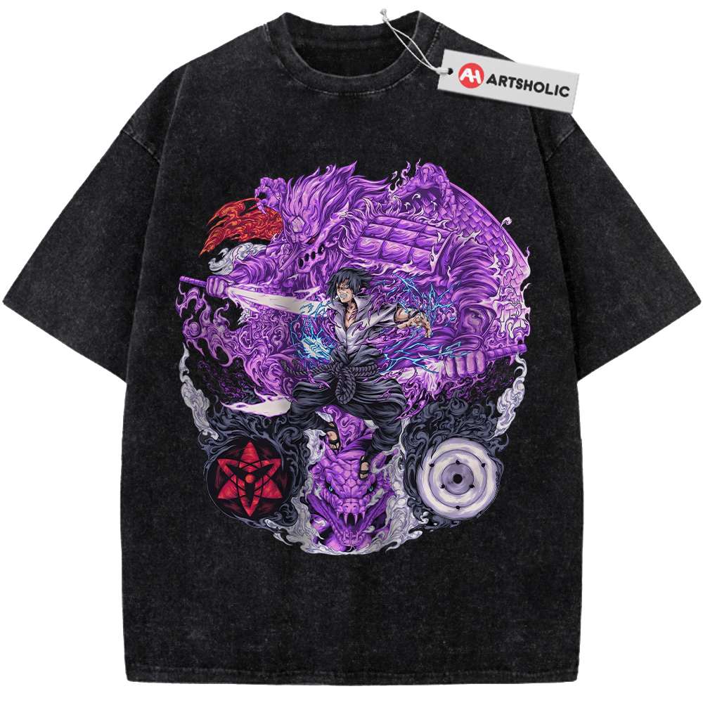 Alternative view of Sasuke Uchiha Shirt, Naruto Shirt, Anime Shirt, Vintage Tee