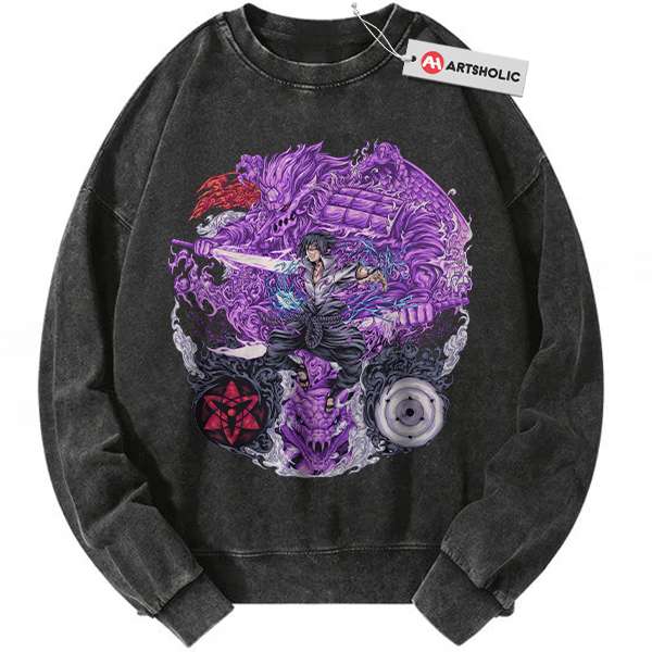Sasuke Uchiha Sweatshirt, Naruto Sweatshirt, Anime Sweatshirt, Vintage Sweater