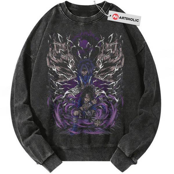 Sasuke Uchiha Sweatshirt, Naruto Sweatshirt, Anime Sweatshirt, Vintage Sweater