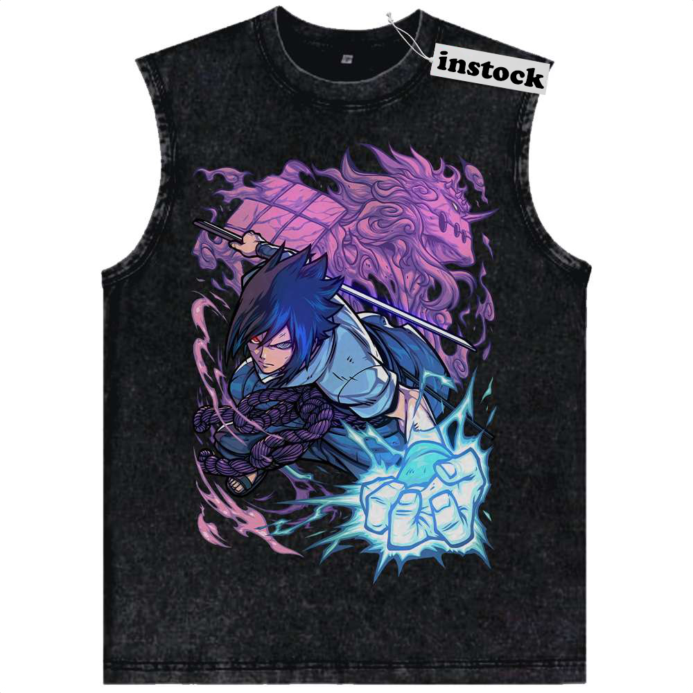 Sasuke Uchiha Tank Top, Naruto Tank Top, Anime Tank Top, Vintage Tank Top