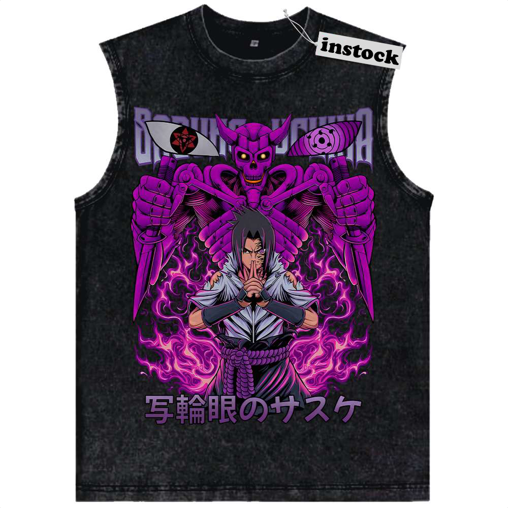 Sasuke Uchiha Tank Top, Naruto Tank Top, Anime Tank Top, Vintage Tank Top