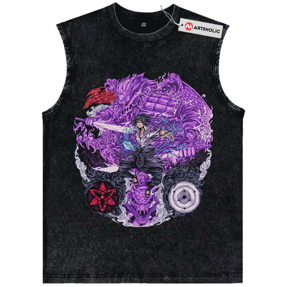 Sasuke Uchiha Tank Top, Naruto Tank Top, Anime Tank Top, Vintage Tank Top