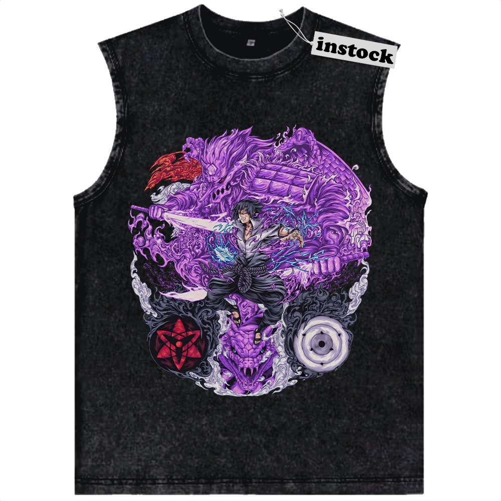 Sasuke Uchiha Tank Top, Naruto Tank Top, Anime Tank Top, Vintage Tank Top