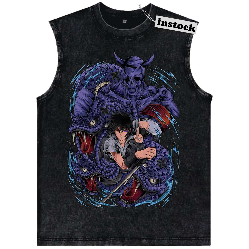 Sasuke Uchiha Tank Top, Naruto Tank Top, Anime Tank Top, Vintage Tank Top