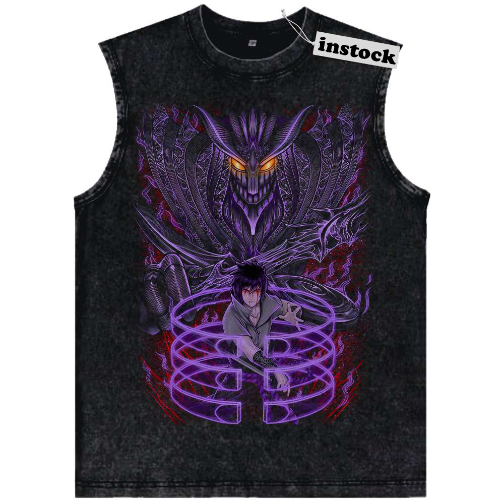 Sasuke Uchiha Tank Top, Naruto Tank Top, Anime Tank Top, Vintage Tank Top