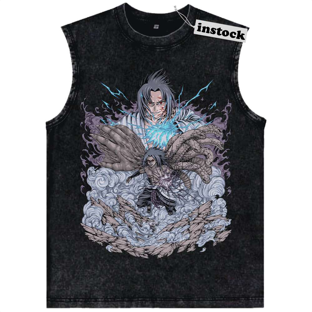 Sasuke Uchiha Tank Top, Naruto Tank Top, Anime Tank Top, Vintage Tank Top