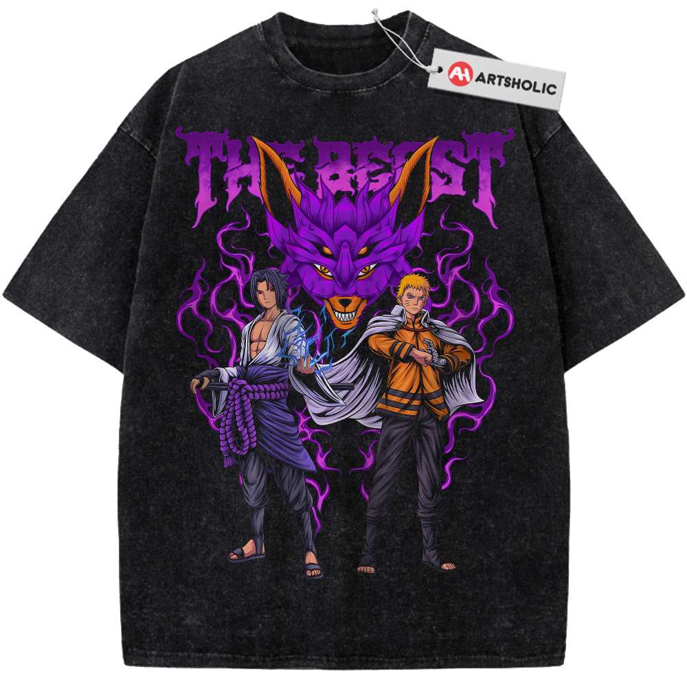 Sasuke Uchiha vs Naruto Uzumaki Shirt, Anime Shirt, Vintage T-Shirt