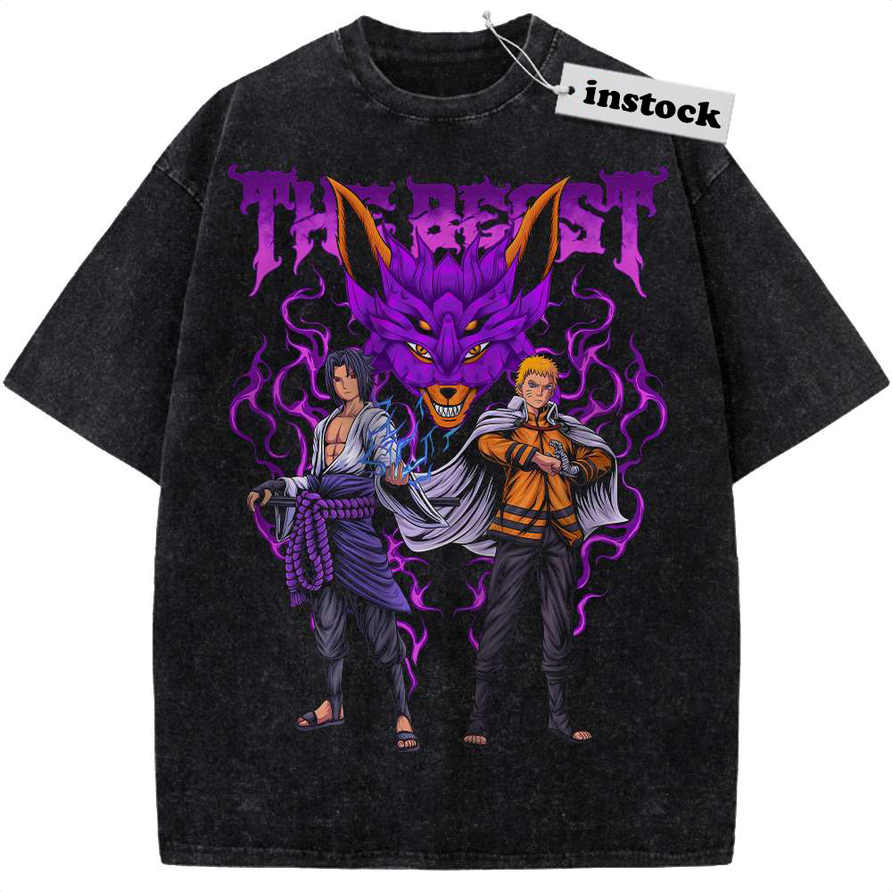 Sasuke Uchiha vs Naruto Uzumaki Shirt, Anime Shirt, Vintage T-Shirt