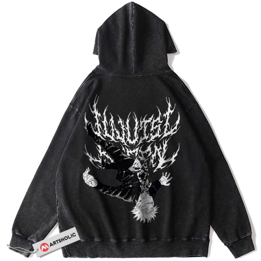 Alternative view of Satoru Gojo Hoodie, Jujutsu Kaisen Hoodie, Anime Hoodie, Vintage Hoodie