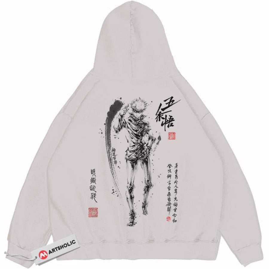 Alternative view of Satoru Gojo Hoodie, Jujutsu Kaisen Hoodie, Anime Hoodie, Vintage Hoodie