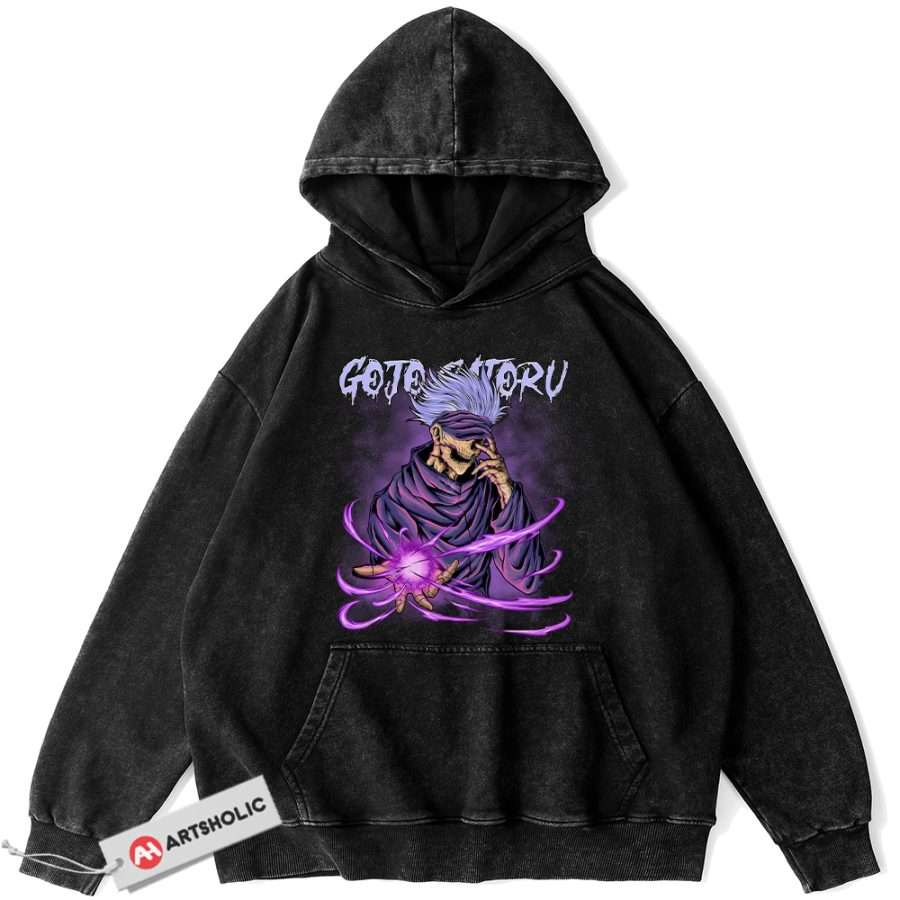 Alternative view of Satoru Gojo Hoodie, Jujutsu Kaisen Hoodie, Anime Hoodie, Vintage Hoodie