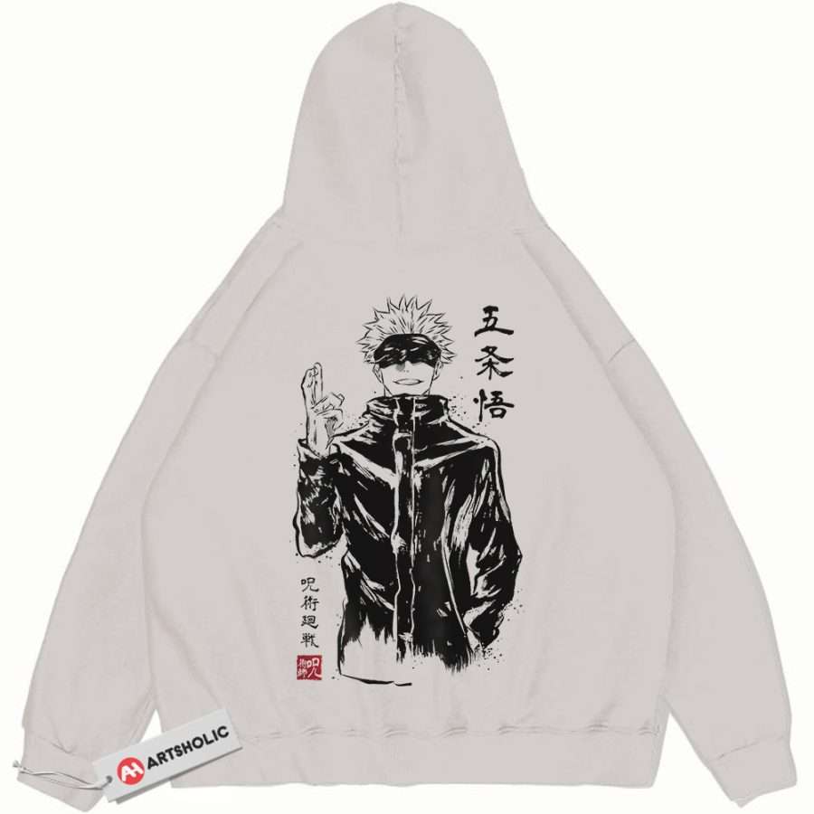 Alternative view of Satoru Gojo Hoodie, Jujutsu Kaisen Hoodie, Anime Hoodie, Vintage Hoodie