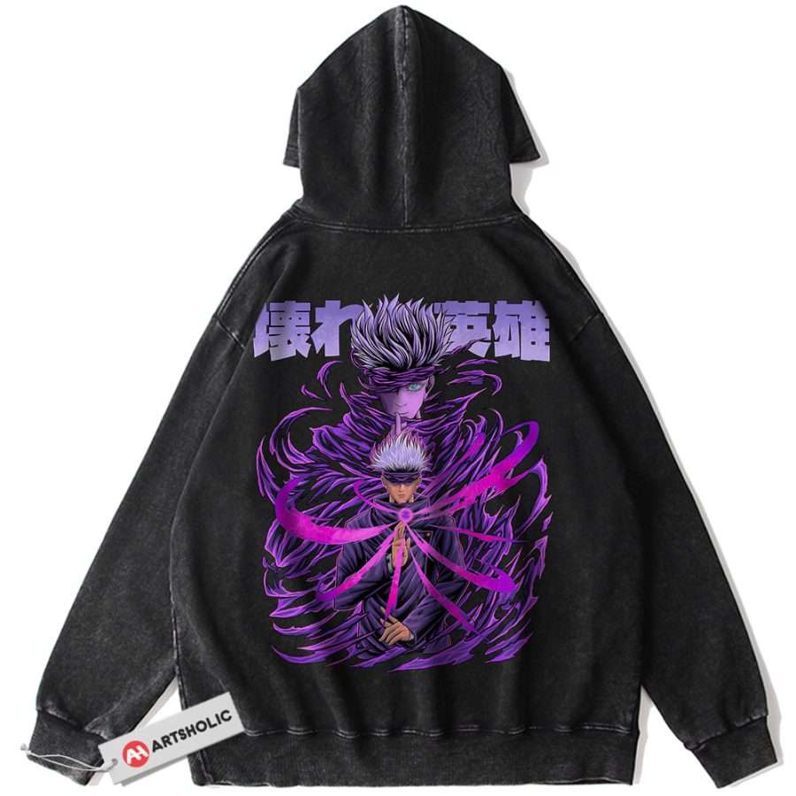 Alternative view of Satoru Gojo Hoodie, Jujutsu Kaisen Hoodie, Anime Hoodie, Vintage Hoodie