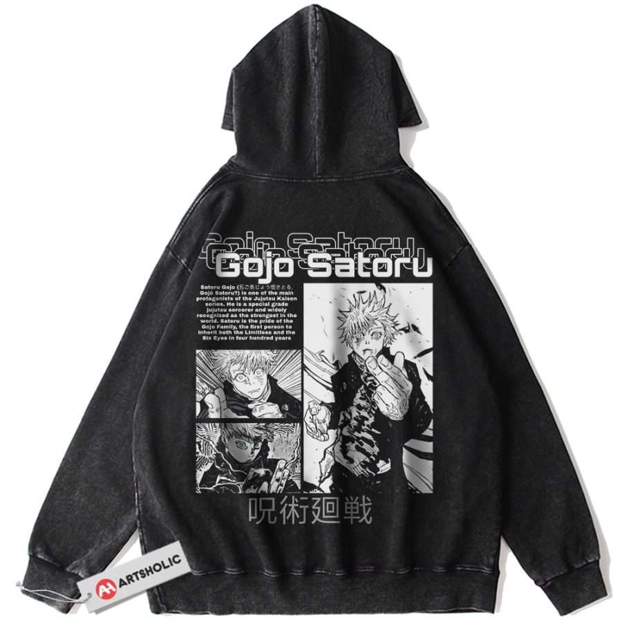 Alternative view of Satoru Gojo Hoodie, Jujutsu Kaisen Hoodie, Anime Hoodie, Vintage Hoodie