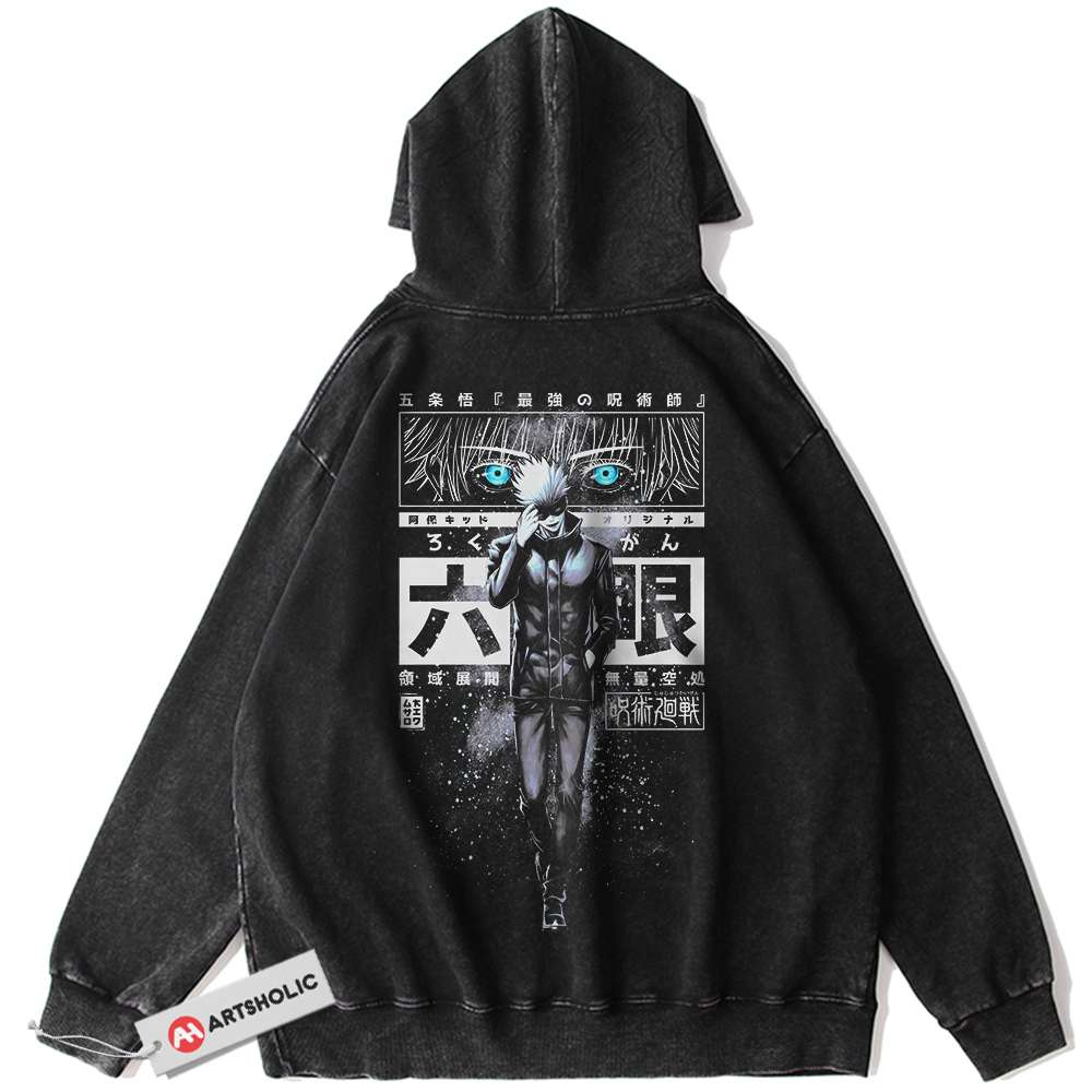 Satoru Gojo Hoodie, Jujutsu Kaisen Hoodie, Anime Hoodie, Vintage Hoodie
