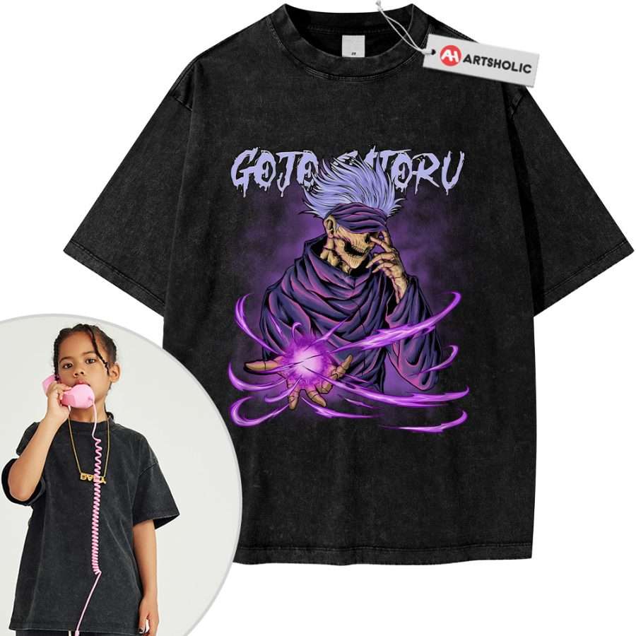 Alternative view of Satoru Gojo Shirt For Kids, Jujutsu Kaisen Shirt For Kids, Anime Shirt For Kids, Vintage Tee For Kids