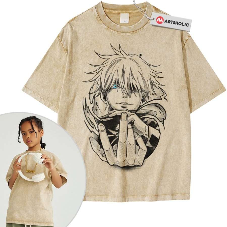Alternative view of Satoru Gojo Shirt For Kids, Jujutsu Kaisen Shirt For Kids, Anime Shirt For Kids, Vintage Tee For Kids
