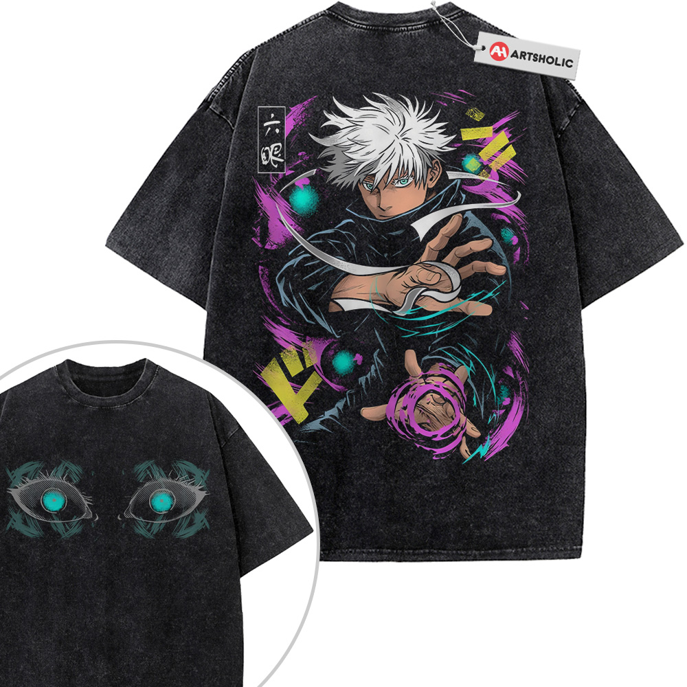 Satoru Gojo Shirt, Jujutsu Kaisen Shirt, Anime Shirt, Vintage T-Shirt 2-Sided