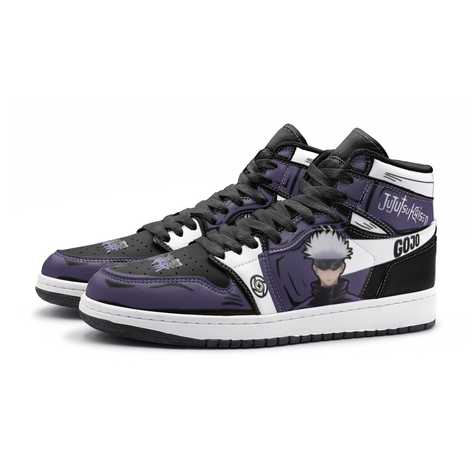 Alternative view of Satoru Gojo Sorcery Fight V5 Custom Sneaker Mid 1 Basketball Shoes - Otaku Hall