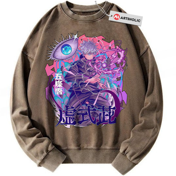 Alternative view of Satoru Gojo Sweatshirt, Jujutsu Kaisen Sweatshirt, Anime Sweatshirt, Vintage Sweatshirt