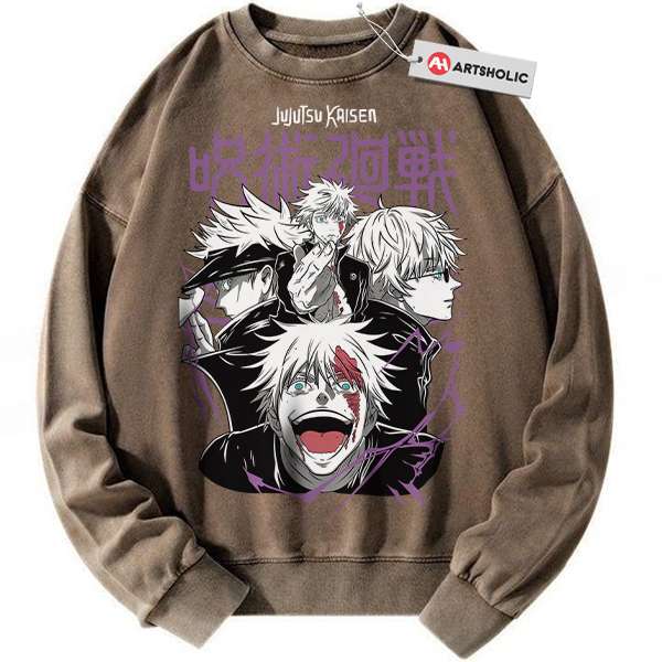 Alternative view of Satoru Gojo Sweatshirt, Jujutsu Kaisen Sweatshirt, Anime Sweatshirt, Vintage Sweatshirt