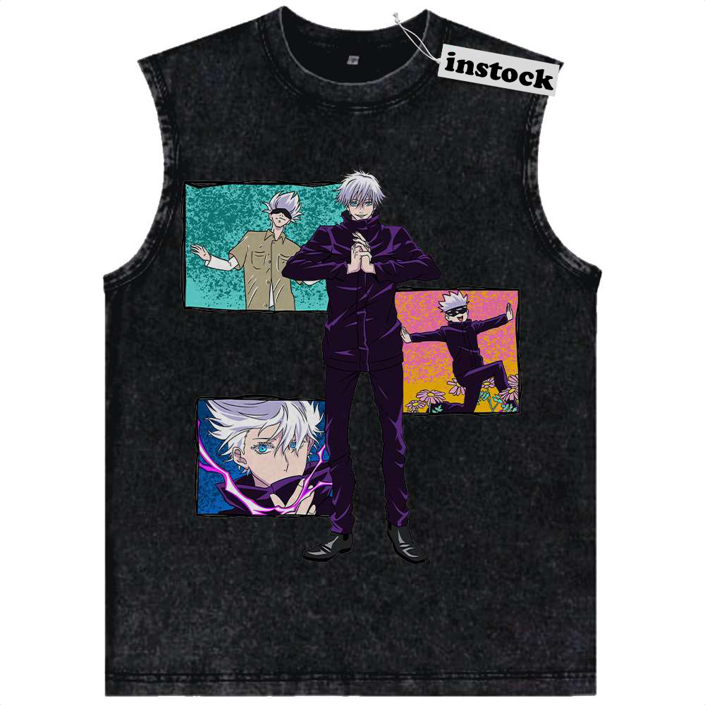 Satoru Gojo Tank Top, Jujutsu Kaisen Tank Top, Anime Tank Top, Vintage Tank Top